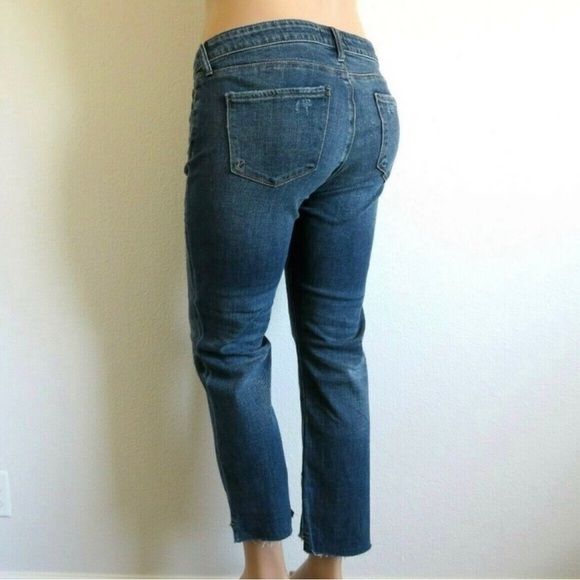KUT from the KLOTH Jeans DISTRESSED Ankle Straight Leg Plus Size 16 Petite NWT - Picture 2 of 4